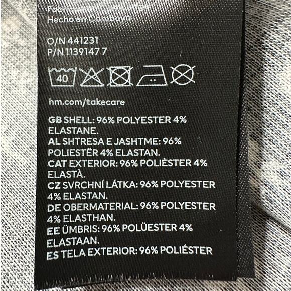 H&M | Divided: Black Dainty Floral Henley Picot Trim - Picture 8 of 8